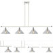 Ballston Orwell 4 Light 48 inch White and Polished Chrome Island Light Ceiling Light in Clear Glass, Ballston