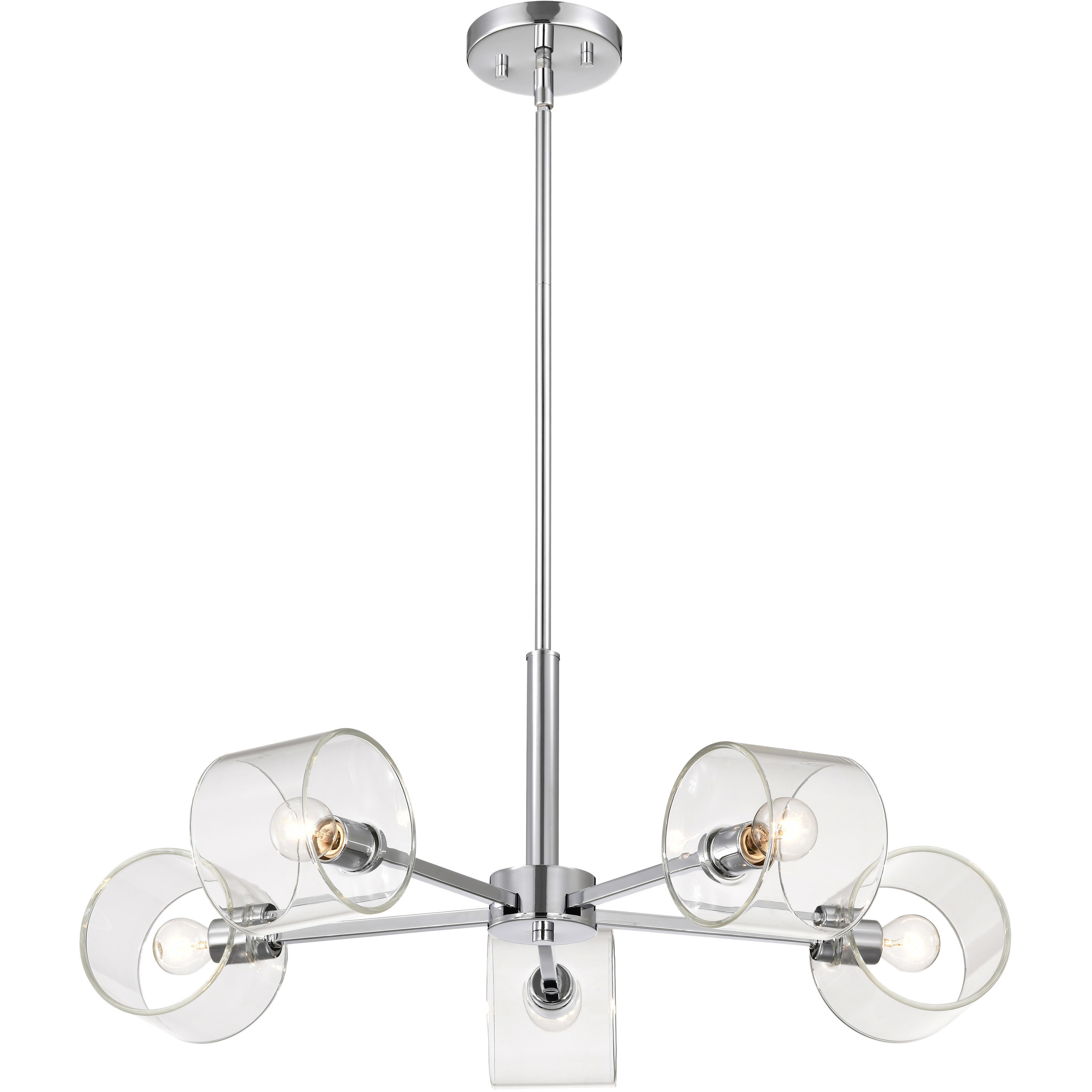 Marlowe 5 Light 28 inch Polished Nickel Chandelier Ceiling Light