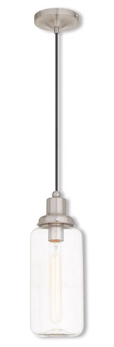Art Glass 1 Light 5 inch Brushed Nickel Mini Pendant Ceiling Light