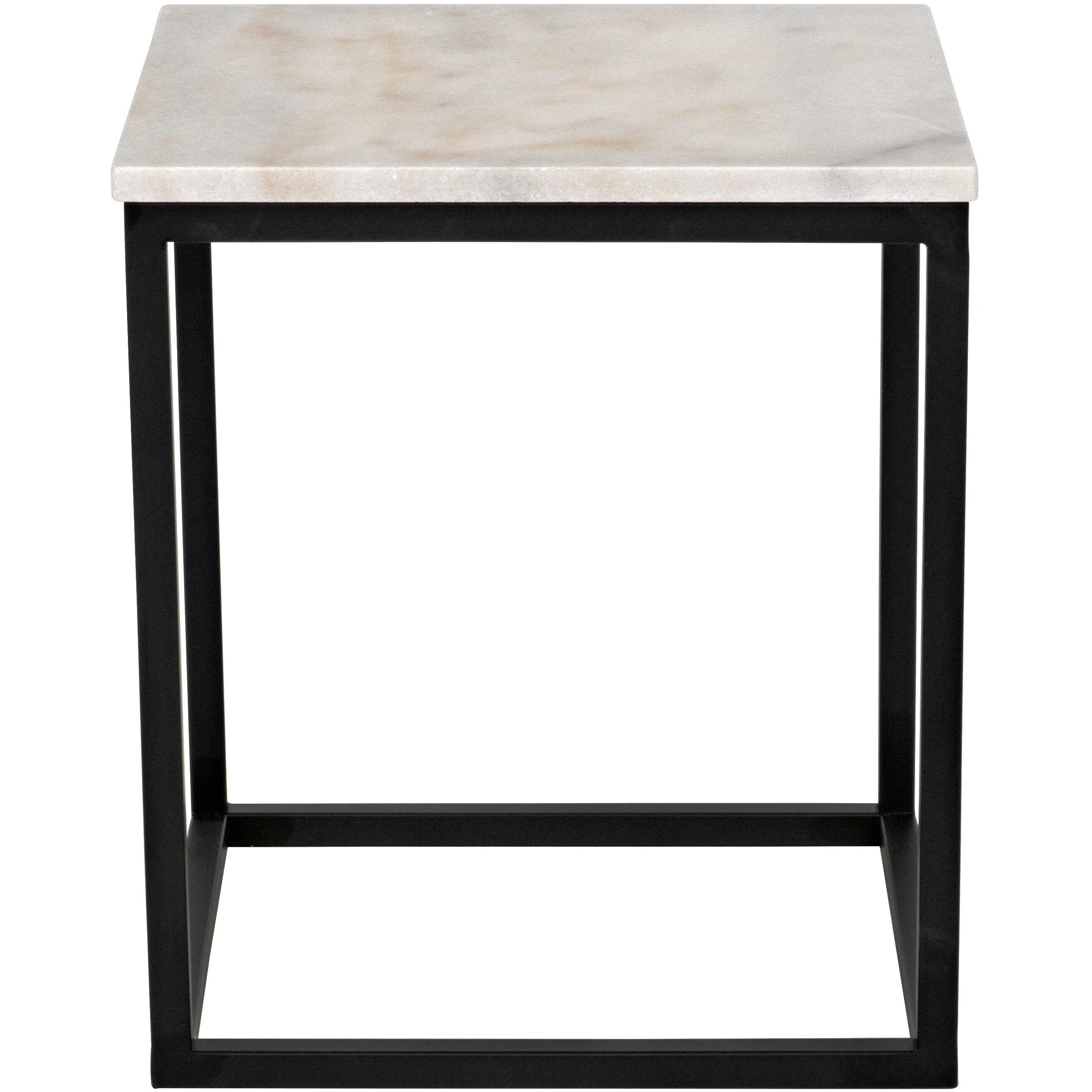 Manning 18 X 16.5 inch Matte Black Side Table, Small