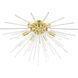 Utopia 6 Light 26 inch Satin Brass Flush Mount Ceiling Light