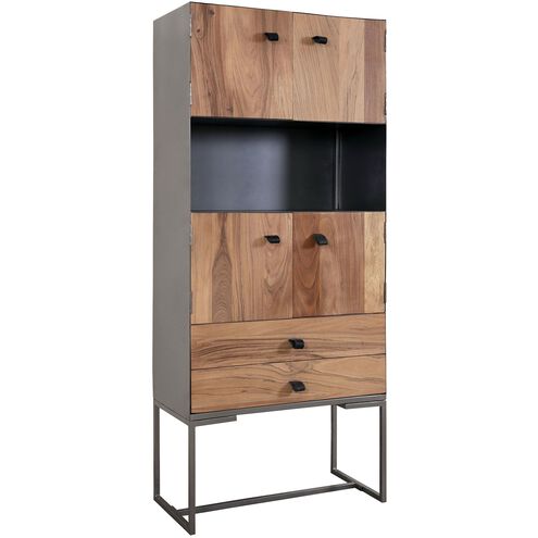 Ogden Gunmetal with Natural Cabinet, Tall