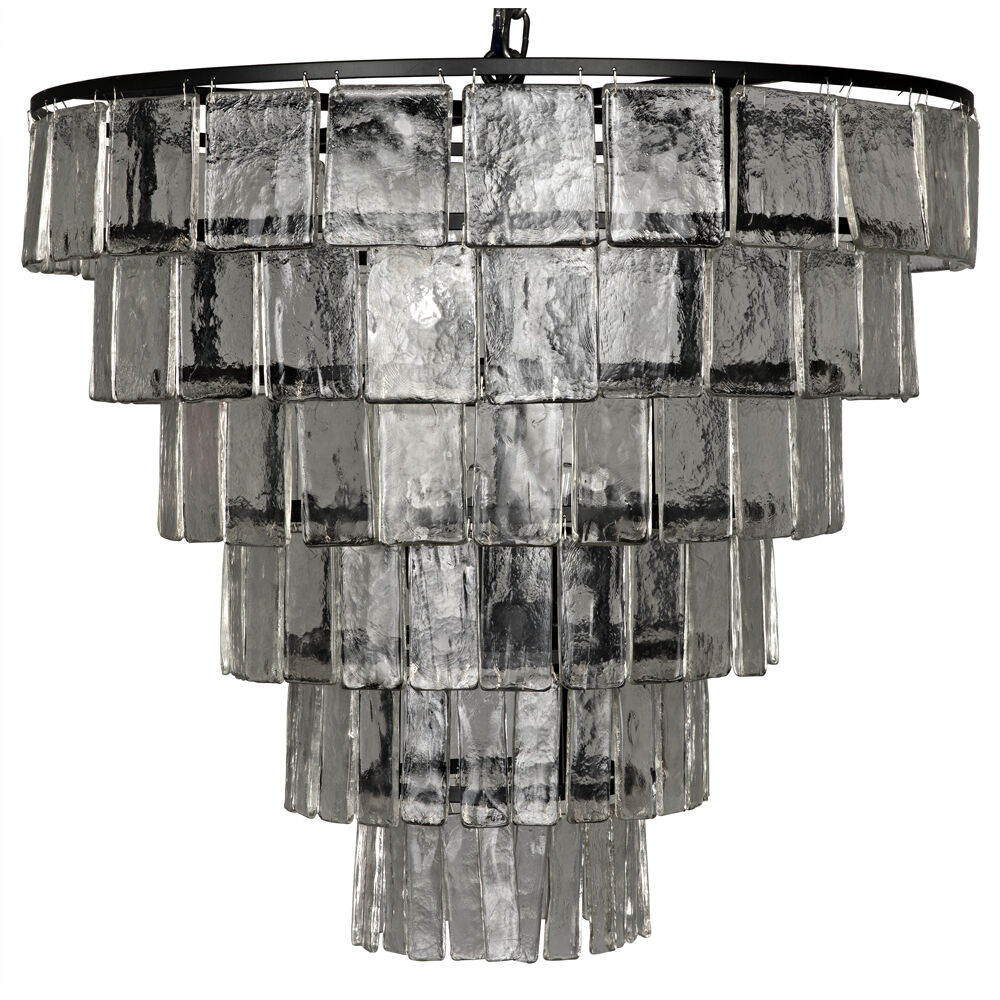 Carnegie 8 Light 28 inch Black Chandelier Ceiling Light, Large