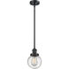 Franklin Restoration Beacon 1 Light 6 inch Matte Black Mini Pendant Ceiling Light in Incandescent, Seedy, Franklin Restoration