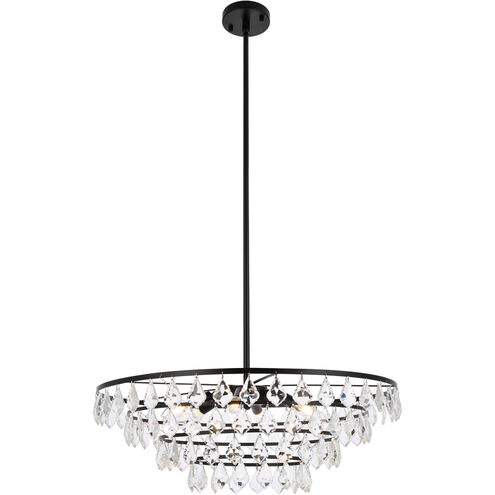 Ella 6 Light 28 inch Black Pendant Ceiling Light