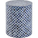 Coyle 18 X 15.5 inch Blue with White Accent Table