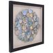 Abstract Chrysanthemum Blue/Natural/Black Shadowbox Art
