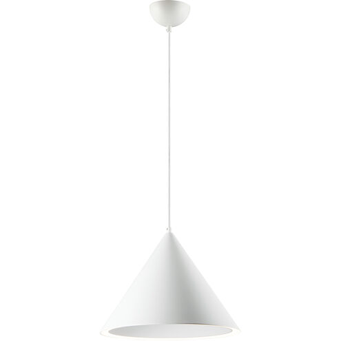 Abyss LED 15.75 inch Matte White Single Pendant Ceiling Light