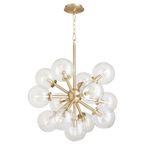 Rovi 13 Light 26 inch Aged Brass Pendant Ceiling Light