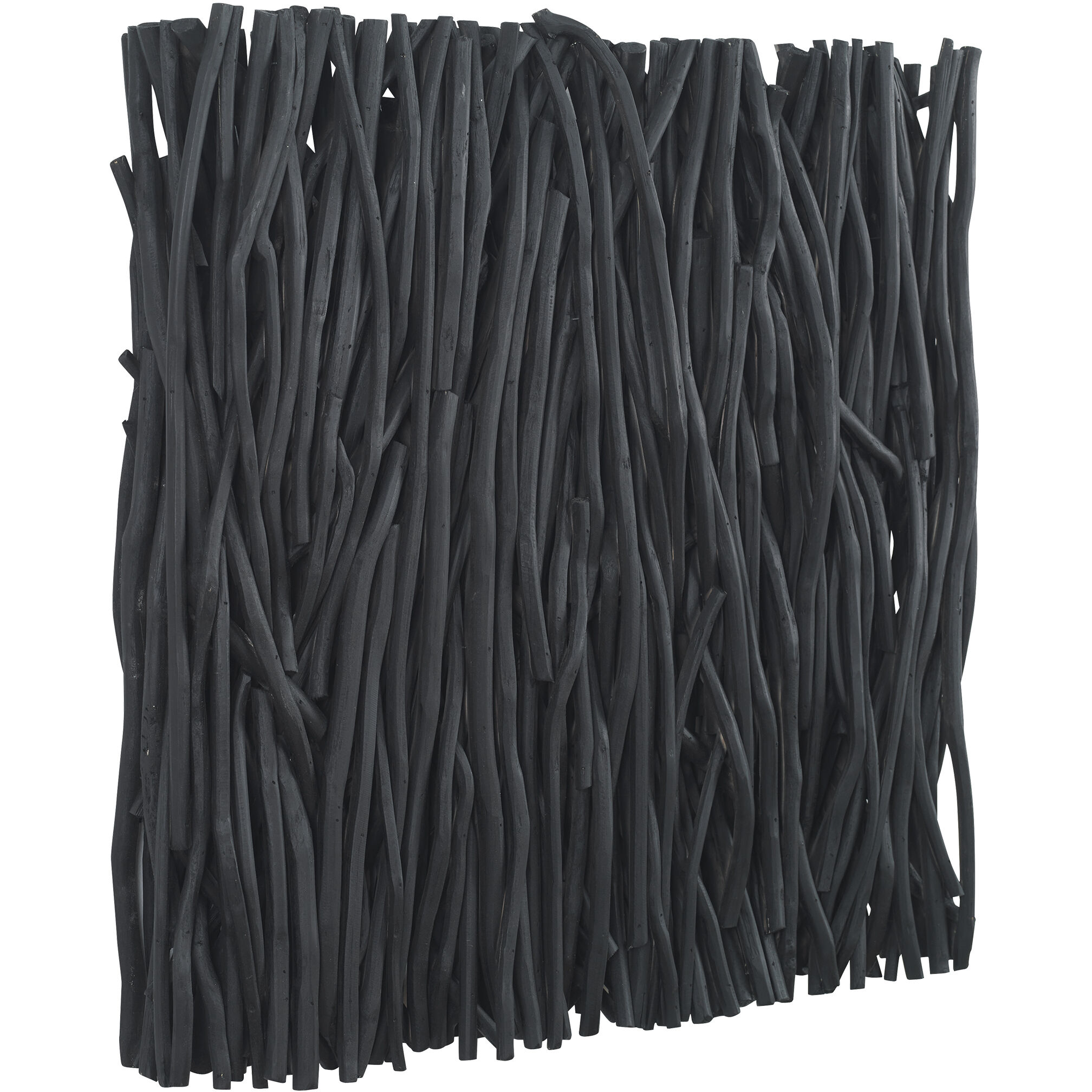 Gathered Teak Black Wall Decor