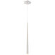 Cascade LED 1.5 inch Polished Nickel Pendant Ceiling Light in Round, 28in.