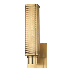 Gibbs 1 Light 4.5 inch Aged Brass Wall Sconce Wall Light