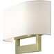 Allison 2 Light 15 inch Antique Brass ADA Wall Sconce Wall Light, Large