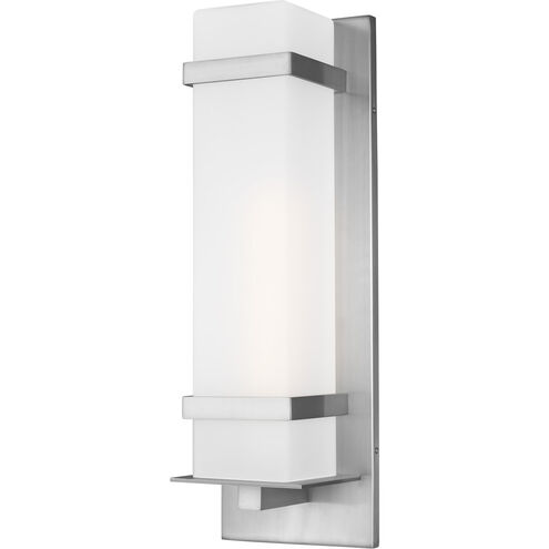 Alban 1 Light 24.63 inch Satin Aluminum Outdoor Wall Lantern, Large