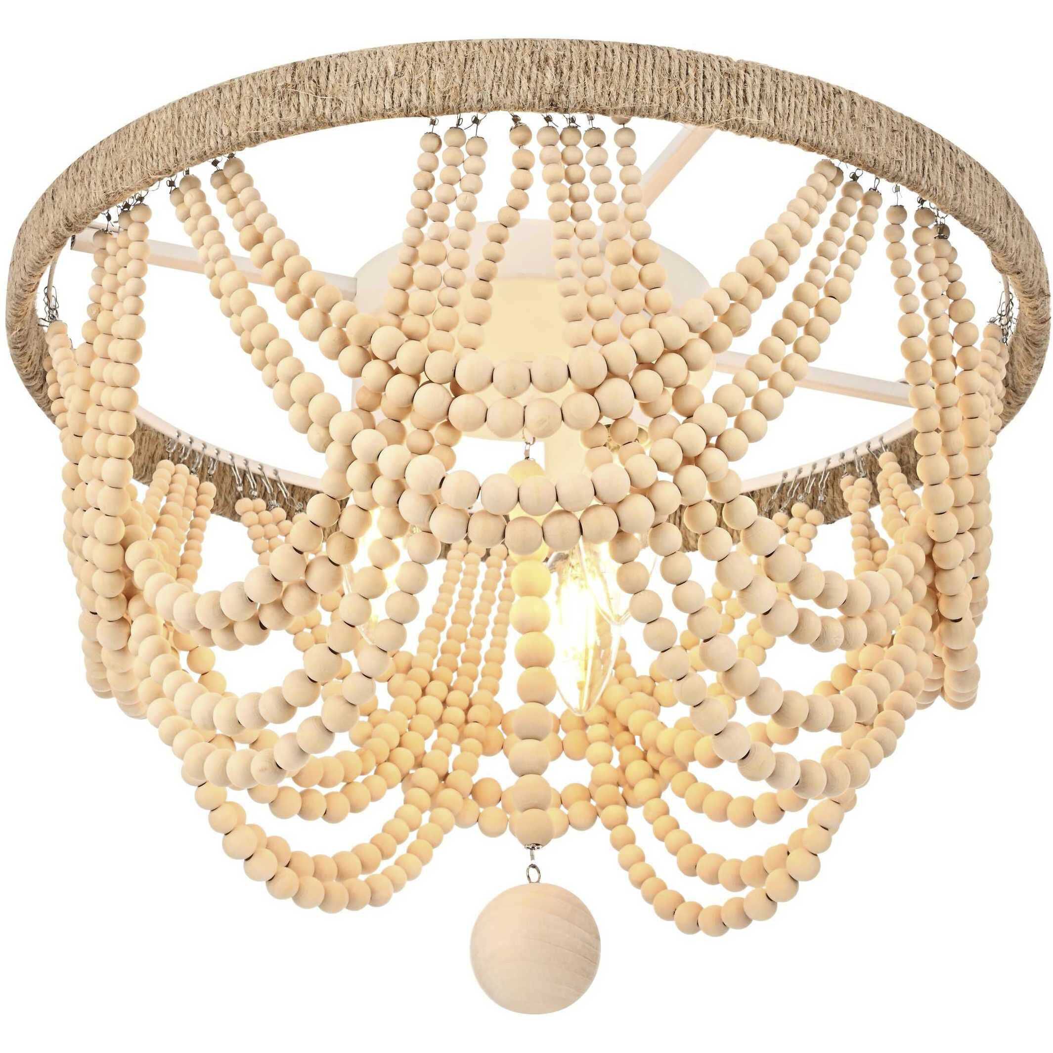 Jolie 4 Light 16 inch Beige Flush Mount Ceiling Light