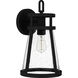 Barber 1 Light 17 inch Matte Black Outdoor Wall Lantern