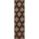 Mugal 36 X 24 inch Dark Brown Rug