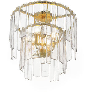 Warren 4 Light 17.5 inch Gold Leaf Semi-Flush Mount Ceiling Light