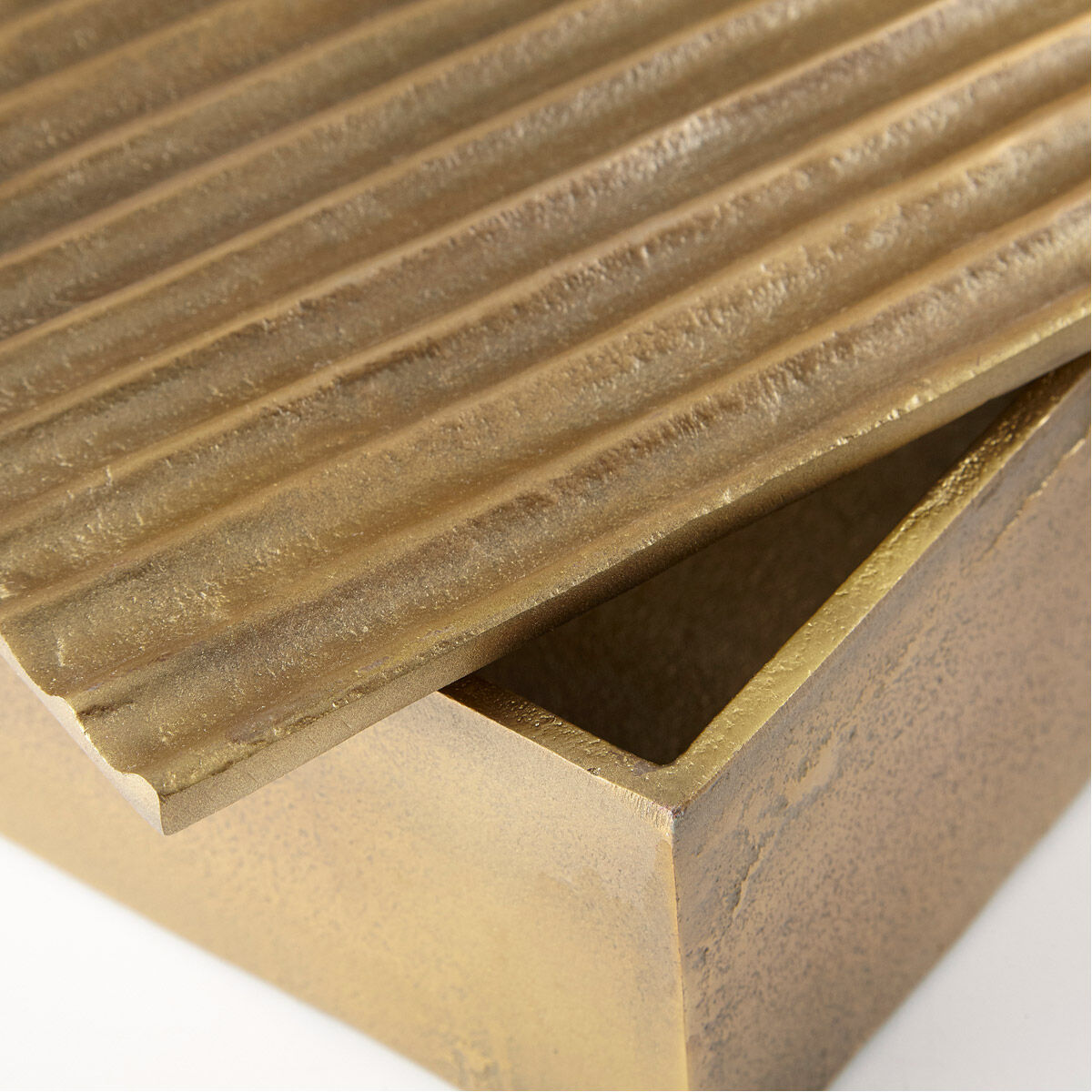 Bullion Antique Brass Container, Small