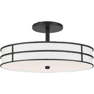 Fulvia 2 Light 16 inch Matte Black Semi-Flush Mount Ceiling Light