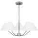 Drew & Jonathan Burke 5 Light 30 inch Brushed Steel Chandelier Ceiling Light