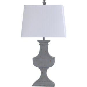 Basilica Sky 13 inch 100 watt Weathered Gray Blue and White Table Lamp Portable Light