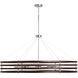 Dalton 8 Light 49 inch Dark Wood and Polished Nickel Chandelier Ceiling Light