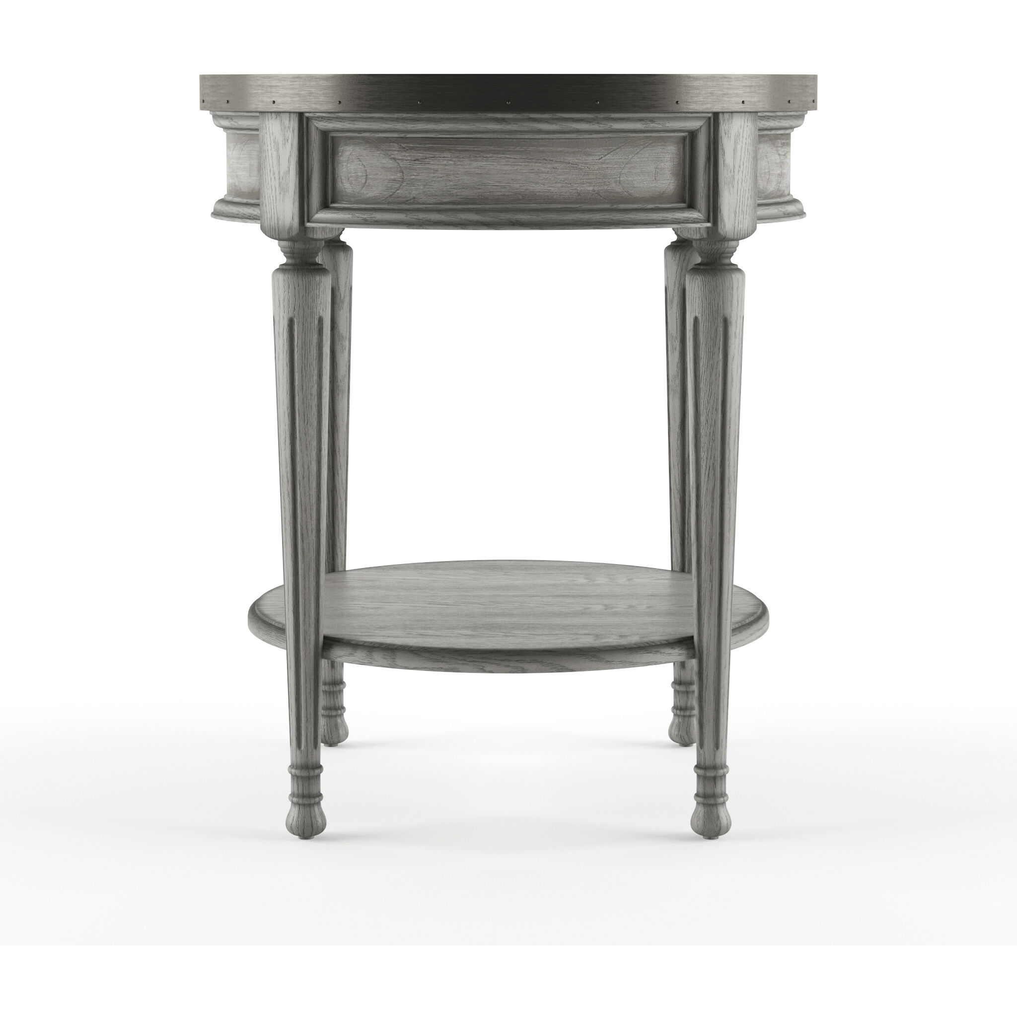 Sampson Side Table with Storage in Gray