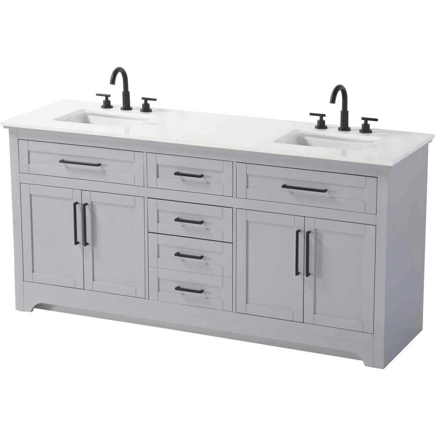 Remington 72 X 35 inch Grey Bathroom Vanity Cabinet