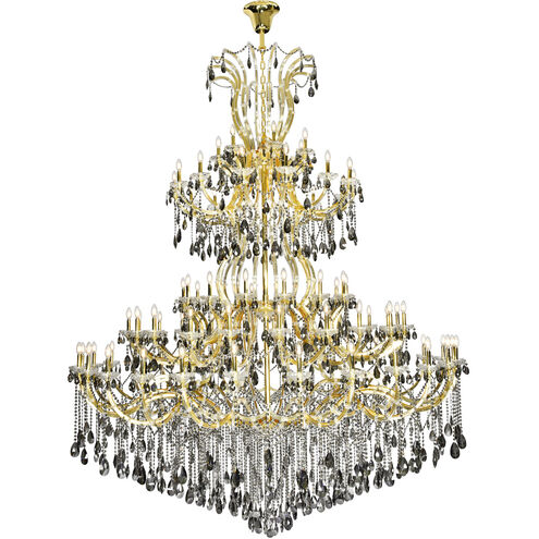 Maria Theresa 84 Light 96 inch Gold Chandelier Ceiling Light in Silver Shade, Royal Cut