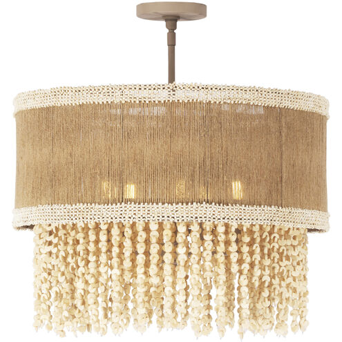 Naturale 5 Light 22 inch Jute Semi Flush Ceiling Light