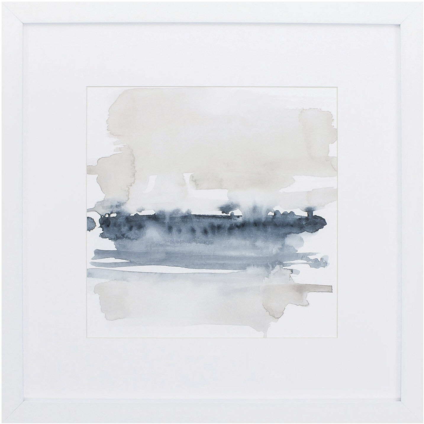 Earth Horizon Blue and Neutral and Pink Framed Art, Propac