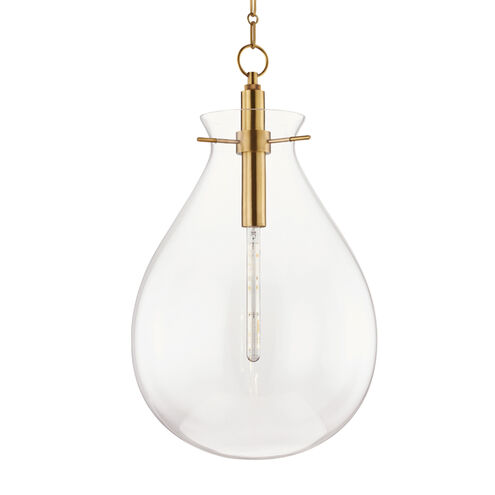 Ivy LED 18 inch Aged Brass Pendant Ceiling Light