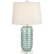 Caicos 25 inch 100 watt Seafoam Green with Clear Table Lamp Portable Light