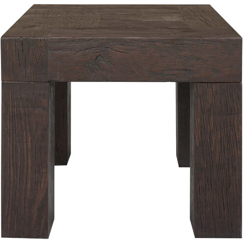 Evander 22 X 22 inch Rustic Brown End Table