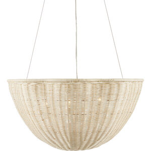 Telos 3 Light 25.75 inch Bleached Natural and Vanilla Pendant Ceiling Light