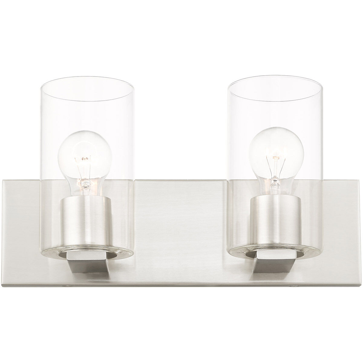 Zurich 2 Light 15 inch Brushed Nickel Vanity Sconce Wall Light