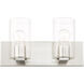 Zurich 2 Light 15 inch Brushed Nickel Vanity Sconce Wall Light