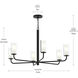 Mack 6 Light 34 inch Matte Black Chandelier Ceiling Light