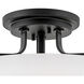Harper 3 Light 18 inch Black Indoor Semi-Flush Mount Ceiling Light in White