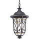 Leawood LED LED 10 inch Textured Black Outdoor Hanging Lantern, Design Series