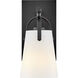 Foster 1 Light 6.5 inch Black Bath Light Wall Light in Etched Opal