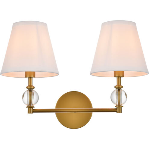 Bethany 2 Light 17 inch Brass Bath Sconce Wall Light