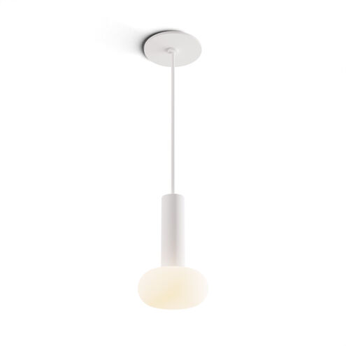 Combi LED 5 inch Matte White Pendant Ceiling Light, Suspension / Flush Mount 2-in-1