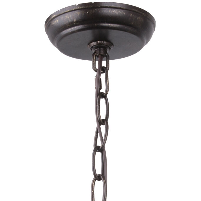 Broche 6 Light 21 inch English Bronze and Antique Gold Chandelier Ceiling Light