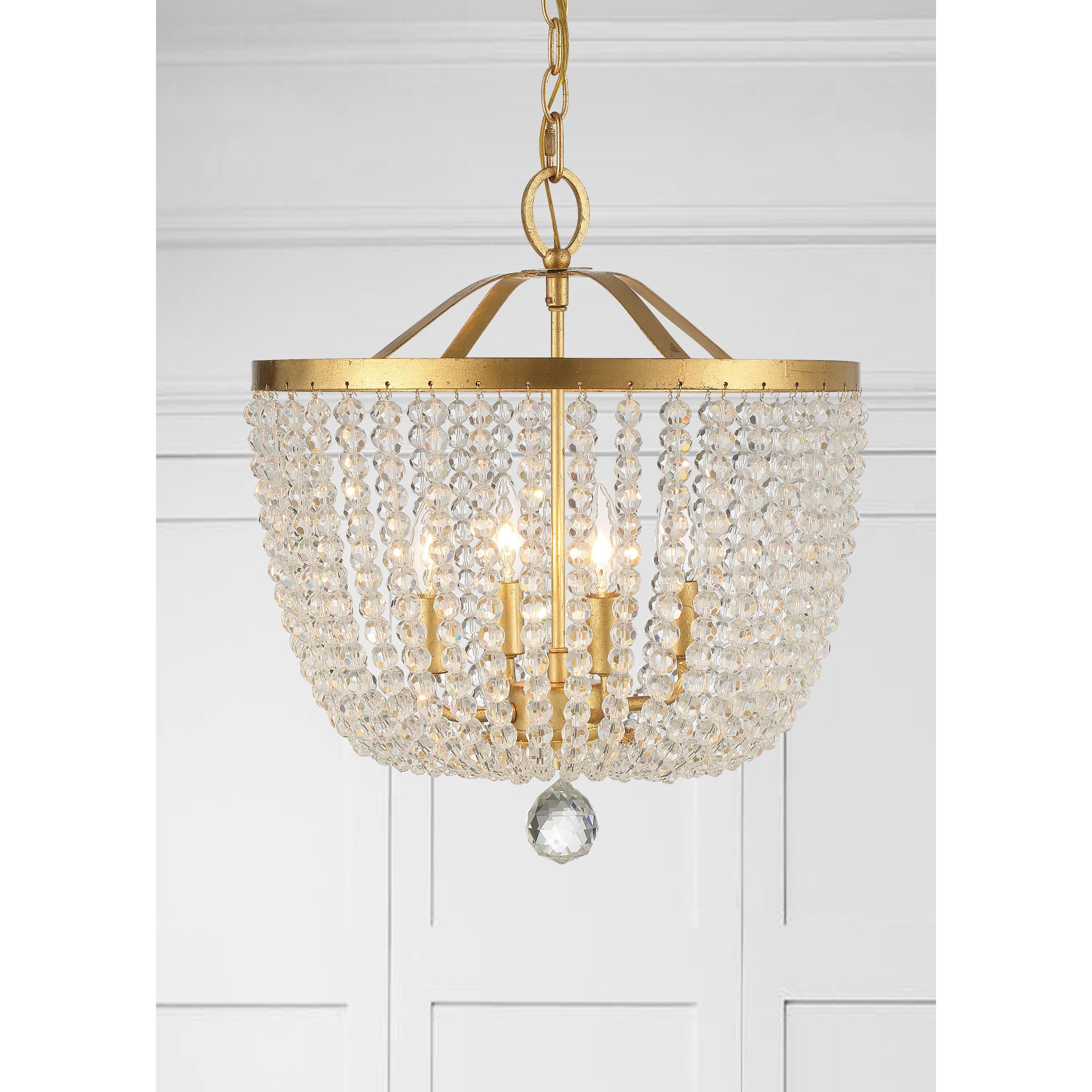 Rylee 4 Light 16.5 inch Antique Gold Chandelier Ceiling Light
