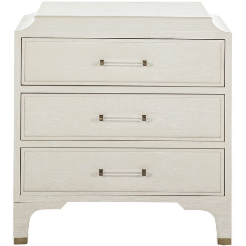 Alexandra Cerused White / Clear Acrylic / Stained Gold Chest