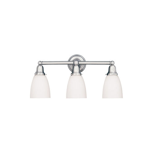 Historic 3 Light 25 inch Polished Chrome Bath And Vanity Wall Light in 348M