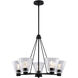 Dalton 5 Light 25.5 inch Matte Black Chandelier Ceiling Light