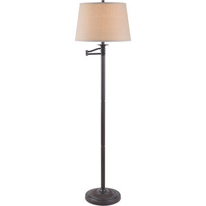 Riverside 17 inch 150.00 watt Copper Bronze Swing Arm Floor Lamp Portable Light